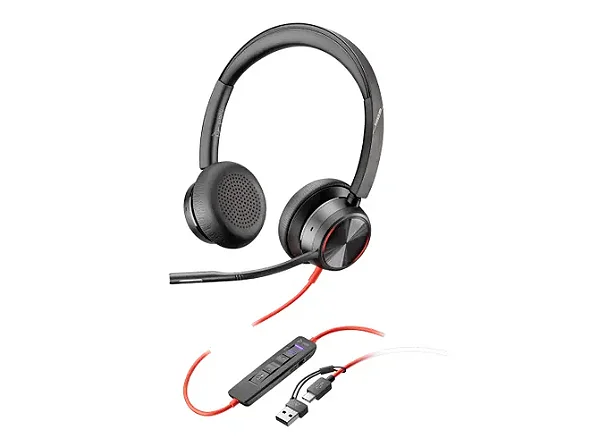 Headset HP Poly Blackwire 8225 Teams Estéreo USB-A/USB-C - 8X225AA