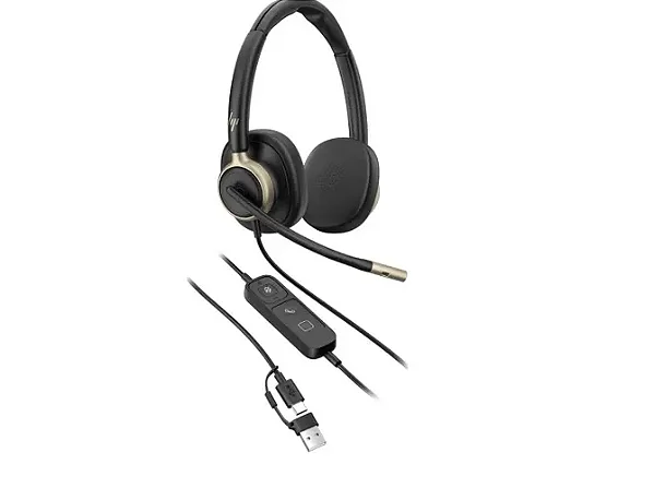 Headset HP Poly Mission 825 Stereo Teams USB-C/A - C01FCAA#AC3