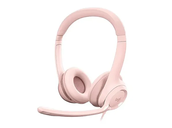 Headset Logitech H390 Rosa Estéreo USB - 981-001280-C