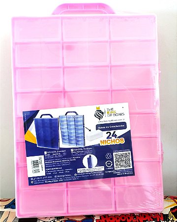 Maleta Para Miniaturas 1:64 24 Nichos Premium - Rosa - TKB-0030-8 - The King Of Boxes