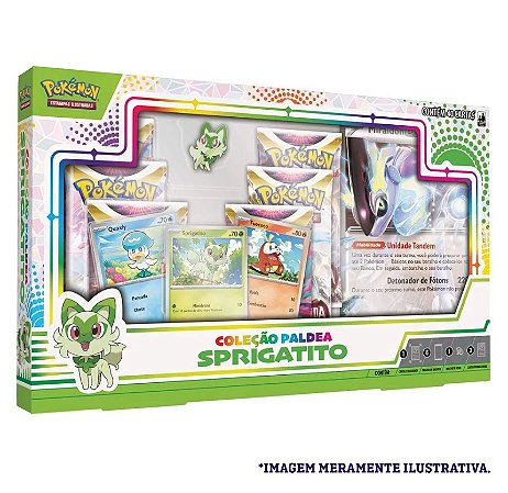 Box Pokémon Coleção Paldea Sprigatito - Copag