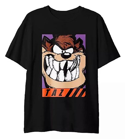 Camiseta Preta Taz - Looney Tunes - Tamanho: G - Clube Comix