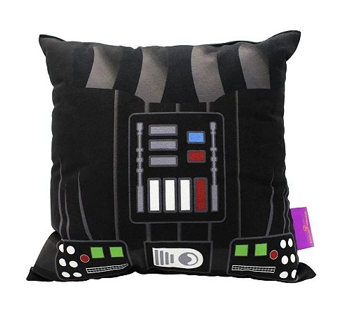 Almofada Darth Vader - Star Wars - Veludo e Fibra - 25 x 25 cm - Zona Criativa
