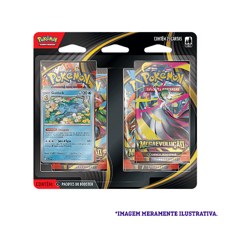Blister Quádruplo Pokémon TCG Mega Evolução 1 Golduck - Copag