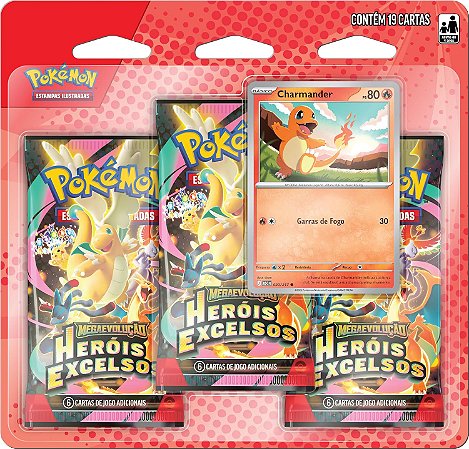 Blister Triplo Charmander ME02.5 Heróis Excelsos - Copag