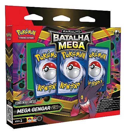 Baralho Batalha Mega - Pokémon - Mega Gengar EX - Copag