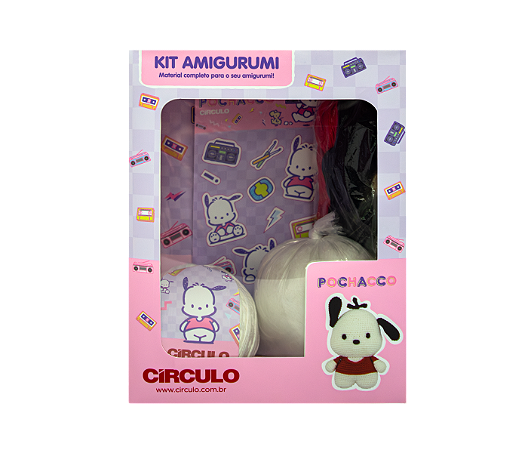 Kit Amigurumi Coleção Hello Kitty and Friends - Pochacco - Círculo