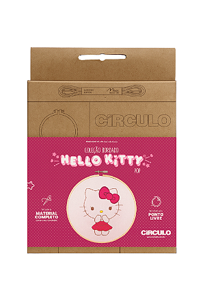 Coleção Bordado Hello Kitty – Ponto Livre® - Cor 2 - Pop - Círculo