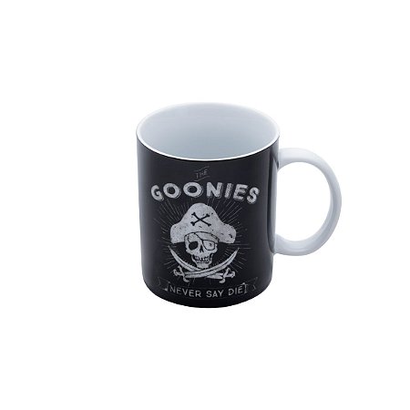 Caneca de Porcelana WB Goo Pirate Preta - 12 x 9,5 x 9,5 cm - 300 ml - Goonies