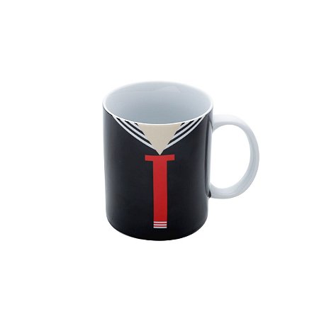 Caneca de Porcelana CVS Kiko's Shirt Preta - 12 x 9,5 x 9,5 cm - 300 ml - Chaves
