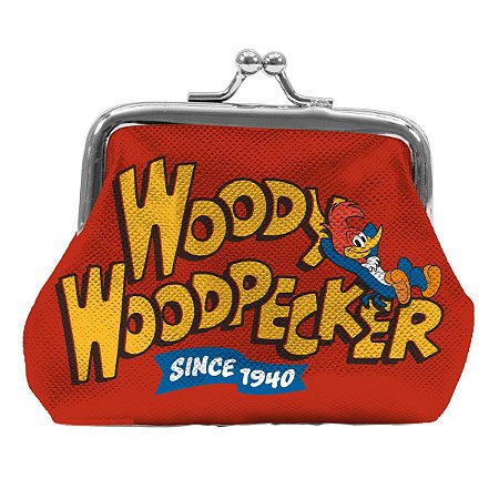 Porta Moedas UVL WP Big Woody Woodpecker FD Vermelho - 10 x 2,2 x 8,2 cm - Pica Pau