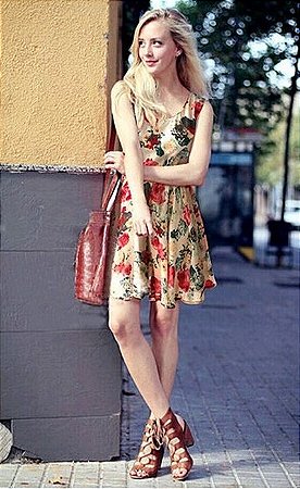 Vestido casual Bohemian de chiffon