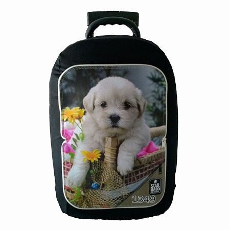 Capa para mala Star Bags Cachorro no cesto