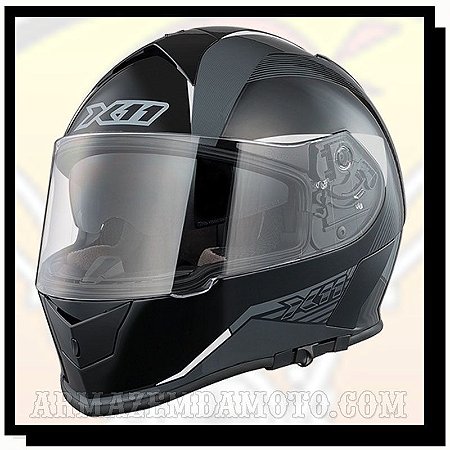 CAPACETE X11 REVO SV PRETO CINZA