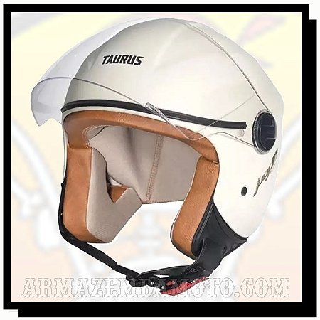 CAPACETE ABERTO TAURUS JOY23 BEGE