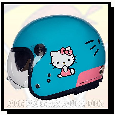 CAPACETE CLICK HELLO KITTY CLASSIC AZUL