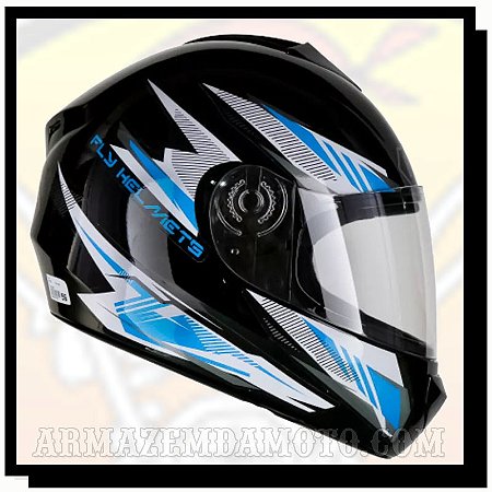 CAPACETE INFANTIL FLY YOUNG TRACE AZUL