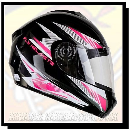 CAPACETE INFANTIL FLY YOUNG TRACE ROSA