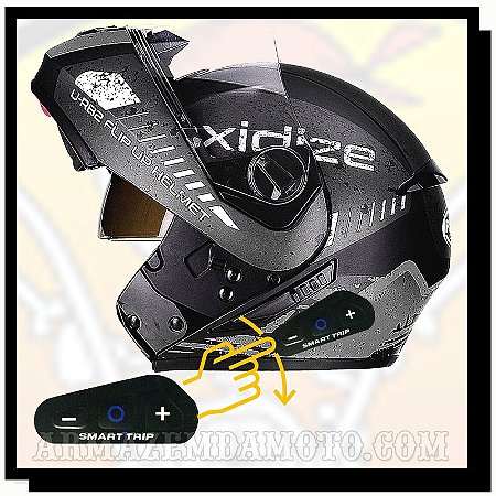 CAPACETE ESCAMOTEÁVEL U-RB2 OXIDIZE COM SMART TRIP