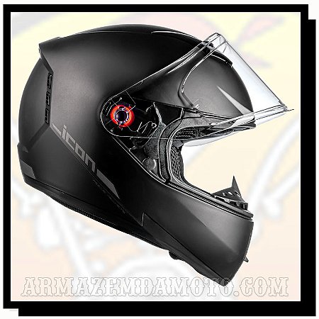 CAPACETE ICON 23 CLASSIC PRETO FOSCO