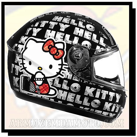 CAPACETE SPIKE HELLO KIT PUNK PRETO E PRATA