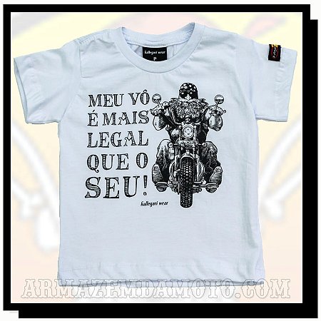 CAMISETA INFANTIL MEU VÔ É MAIS LEGAL