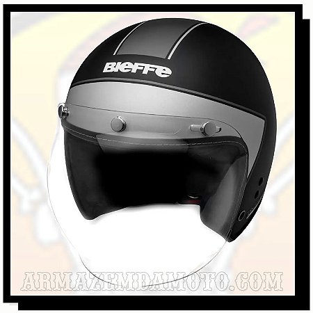 CAPACETE BIEFFE B45 ETERNAL 80 CUSTOM PRETO FOSCO