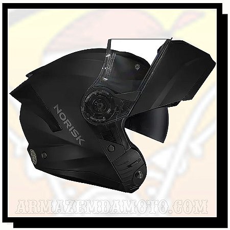 CAPACETE NORISK FORCE II MONOCOLOR PRETO FOSCO