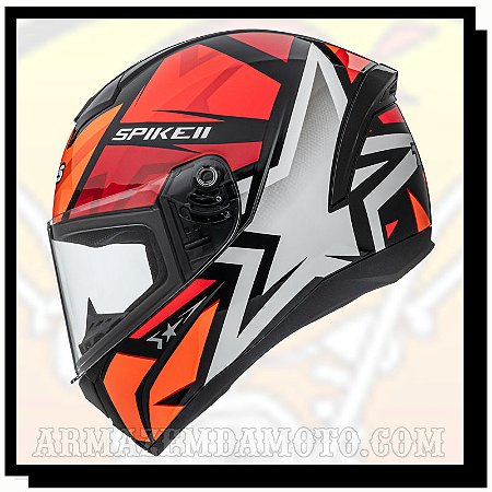 CAPACETE SPIKE II 1ST VERMELHO / PRETO
