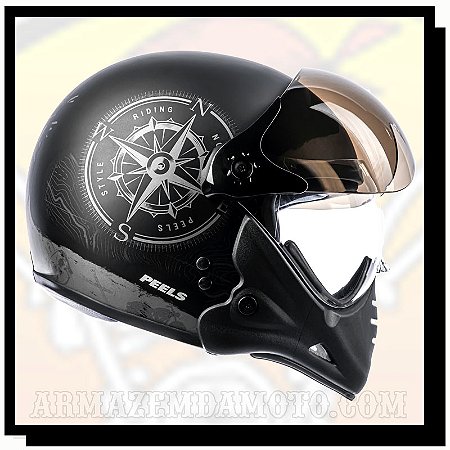 CAPACETE F-21 NORTH PRETO FOSCO