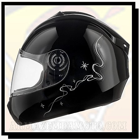CAPACETE INFANTIL FLY YOUNG BELLE PRETO