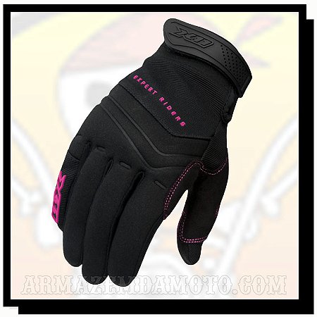 LUVA FEMININA X11 NITRO WIN PRETO COM ROSA