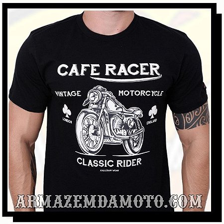 CAMISETA CAFE RACER MOTO VINTAGE CLASSIC RIDER