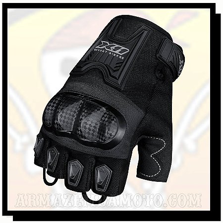 LUVA X11 BLACKOUT 2 MEIO DEDO MASCULINA