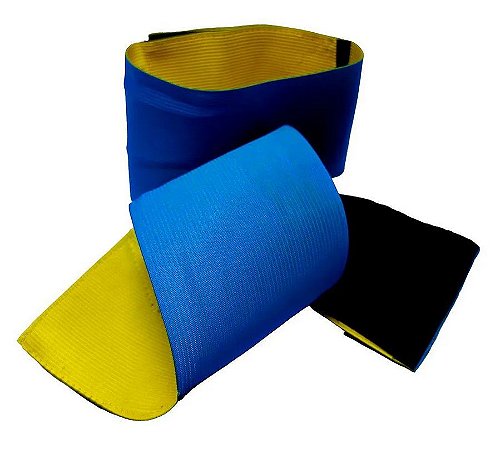 Braçadeira de Identificação Elástica (Par) - Dupla Face Azul e Amarela