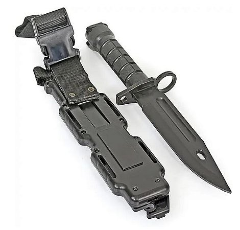 Faca Baioneta de Borracha para Treinamento e Airsoft