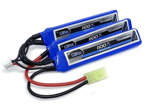 Bateria Lipo 11.1v 3s 3 Pack 1.100mah - LEÃO