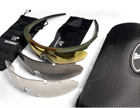 Óculos Tático 03 lentes 2.0 mm - Verde