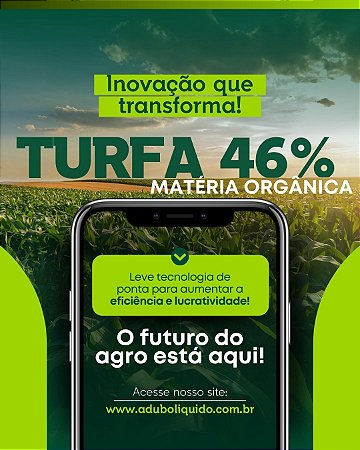 Matéria Orgânica 46% , HÚMICOS 26% , FÚLVIOS 13% , CARBONO ORGÂNICO TOTAL 19% , N 4%