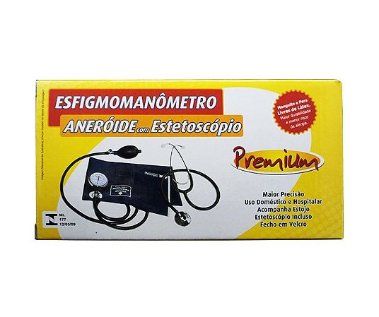 ESFIGMOMANÔMETRO COM ESTETOSCÓPIO - PREMIUM