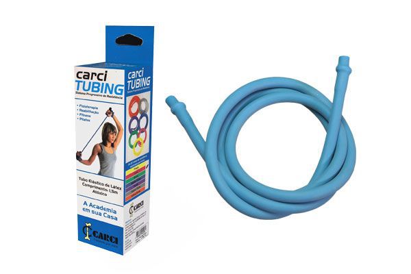 Tubo Elástico Látex Carci Tubing Azul Forte