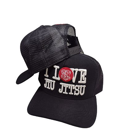 Boné New I love Jiu Jitsu Black