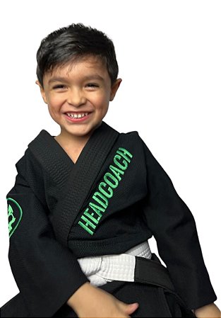 Kimono Jiu Jitsu Headcoach Trançado Atomic Infantil Preto