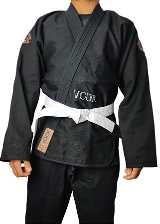 KIMONO TRANÇADO JIU JITSU VOUK RAIZ PRETO