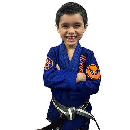 Kimono Jiu Jitsu Trançado Headcoach Atomic Infantil Azul