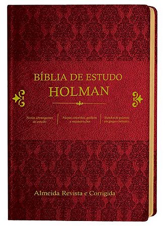 BÍBLIA DE ESTUDO HOLMAN  VINHO