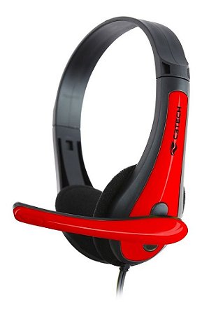 Headset Gamer Fone Com Microfone Ph-30 Preto e vermelho C3tech