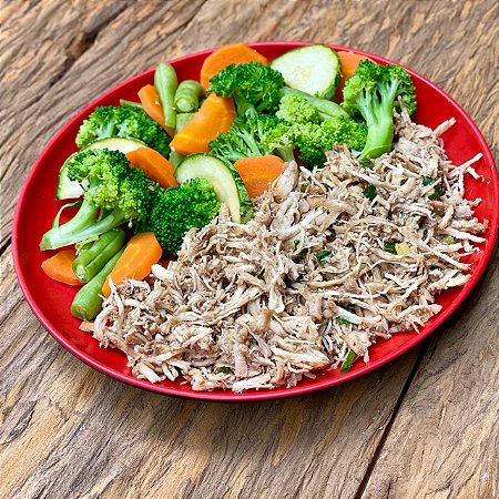 Frango desfiado e mix de legumes - 250g