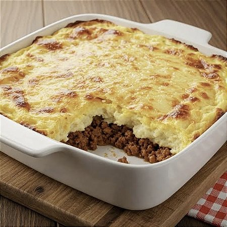 Escondidinho de patinho moído com purê de batata doce e queijo - 350g