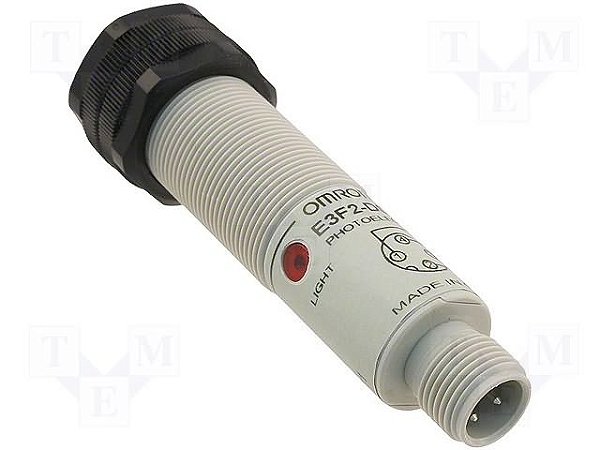 sensor fotoelétrico/ DS:300mm/ difuso/ NPN/ conector M12  E3F2-DS30C4-P1